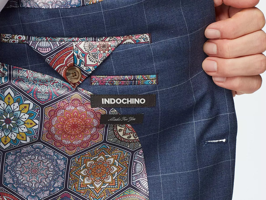 Harrogate Windowpane Light Blue Suit