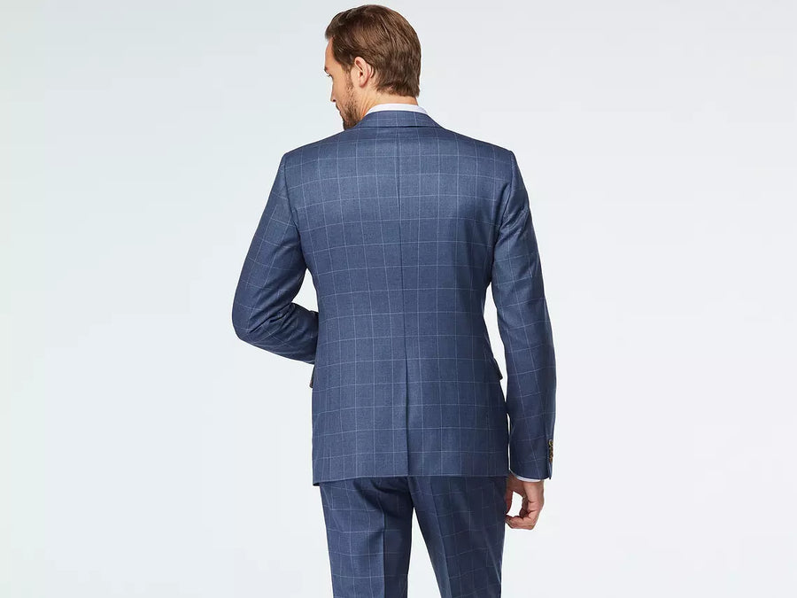 Harrogate Windowpane Light Blue Suit