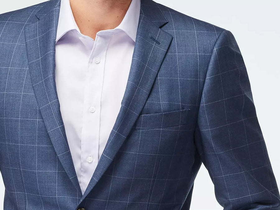 Harrogate Windowpane Light Blue Suit