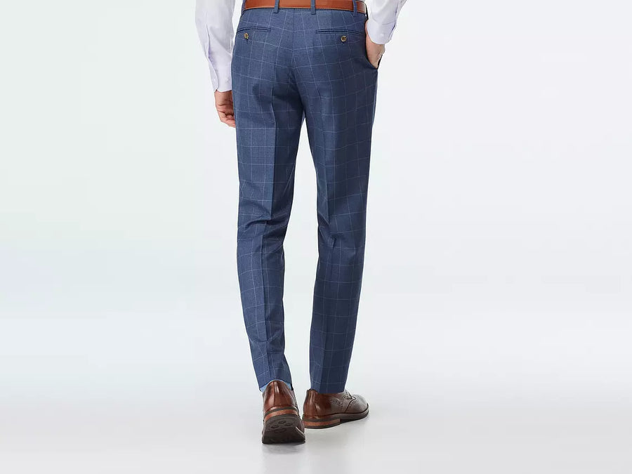 Harrogate Windowpane Light Blue Suit