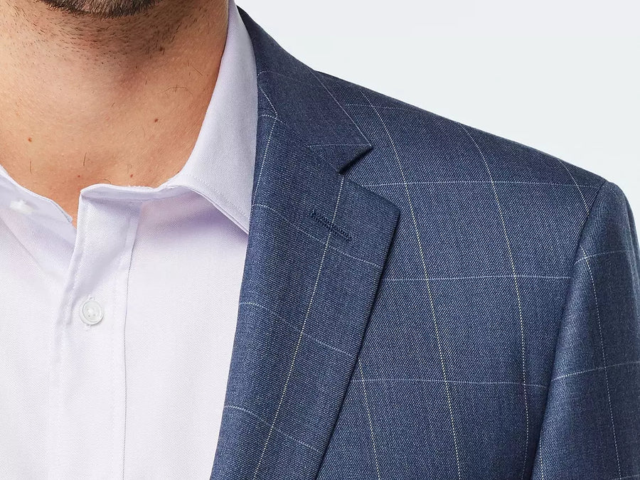 Harrogate Windowpane Light Blue Suit