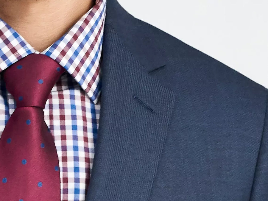 Hayle Sharkskin Slate Blue Suit