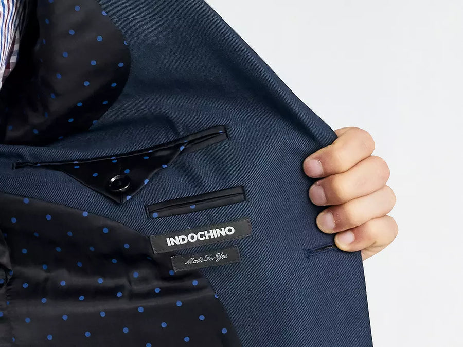 Hayle Sharkskin Slate Blue Suit