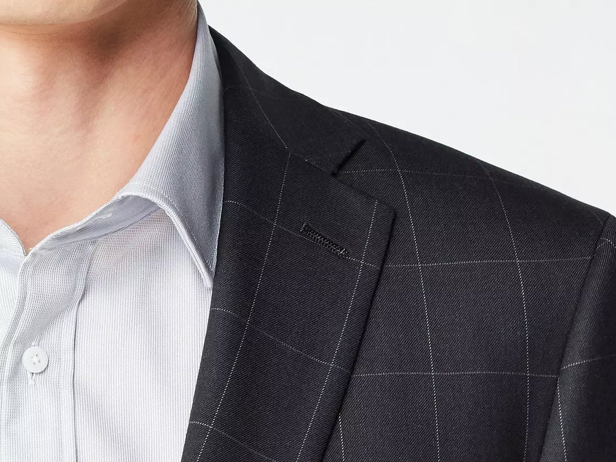 Harrogate Windowpane Charcoal Suit