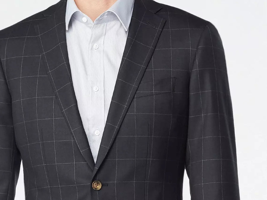 Harrogate Windowpane Charcoal Suit