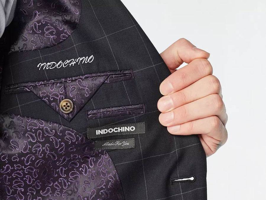 Harrogate Windowpane Charcoal Suit