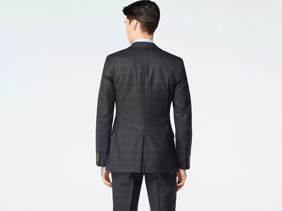 Harrogate Windowpane Charcoal Suit