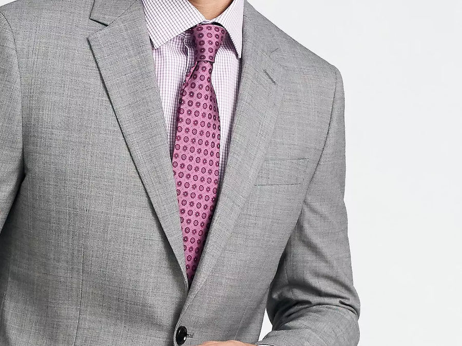 Hayle Sharkskin Light Gray Suit
