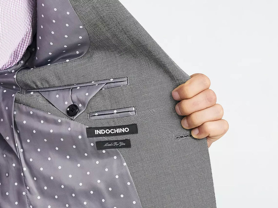 Hayle Sharkskin Light Gray Suit