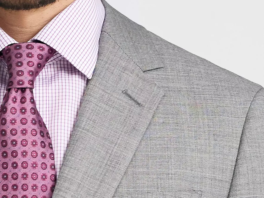 Hayle Sharkskin Light Gray Suit
