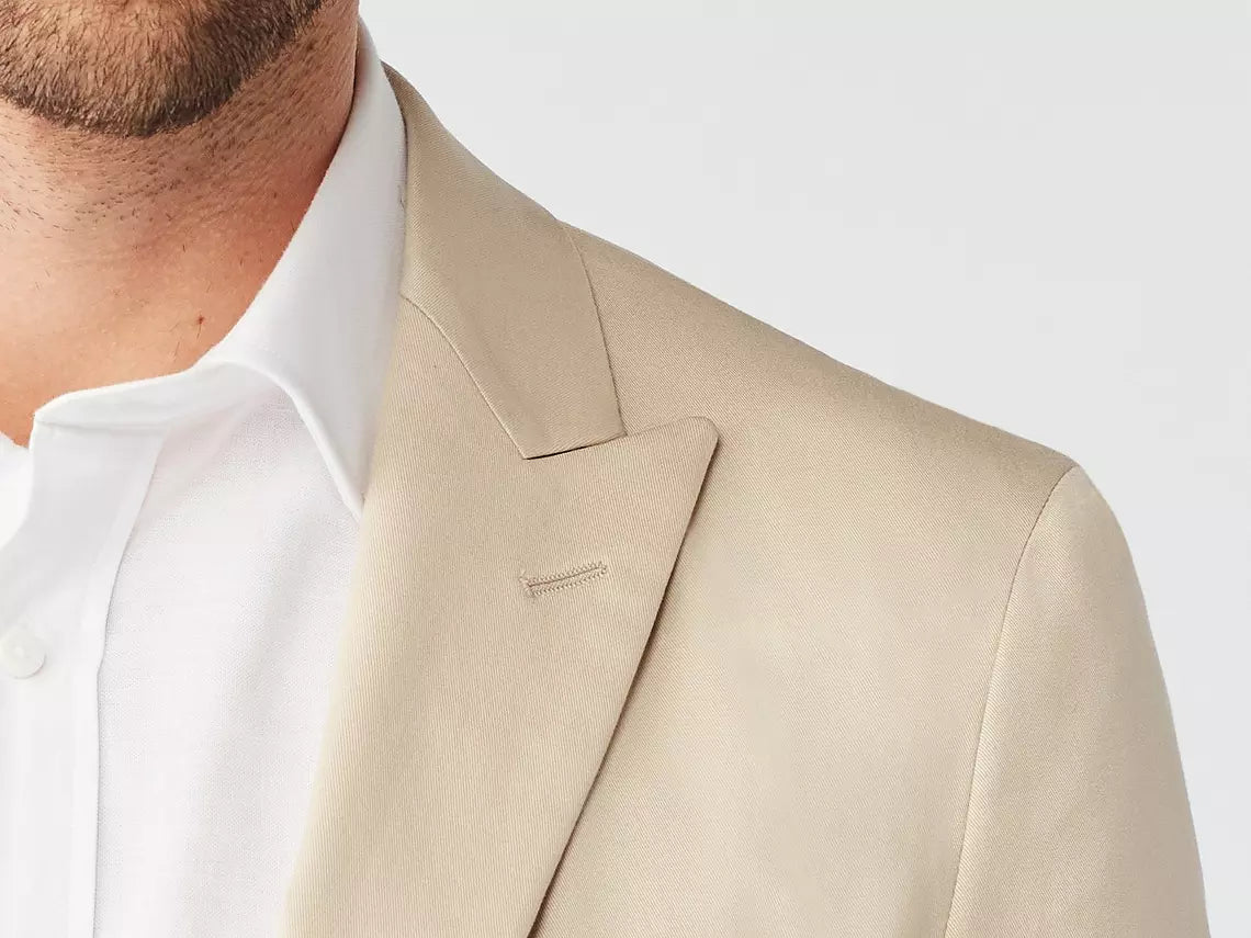 Hartley Cotton Stretch Khaki Suit
