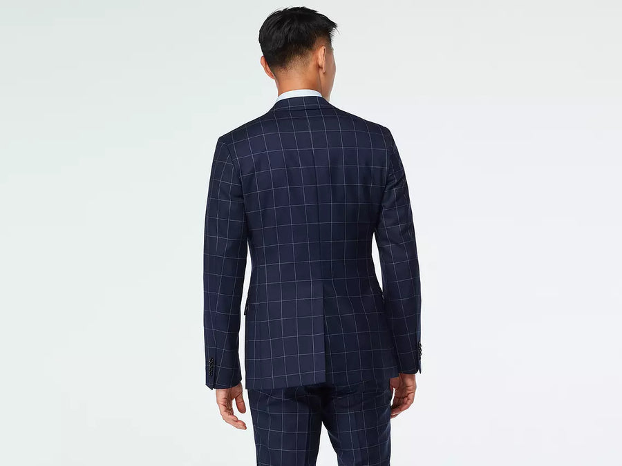 Harrogate Windowpane Navy With Blue Suit