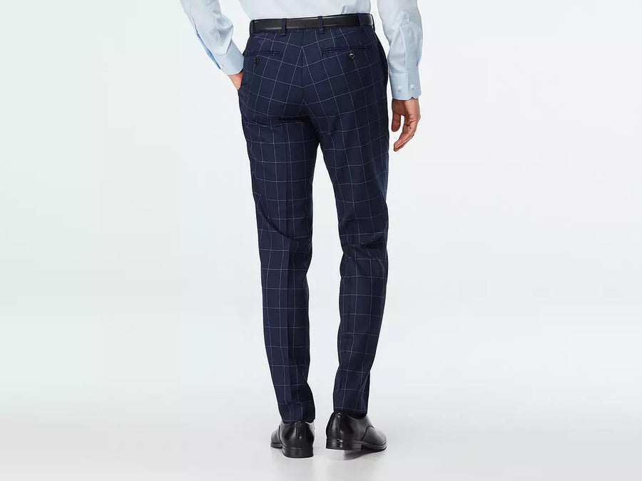 Harrogate Windowpane Navy With Blue Suit