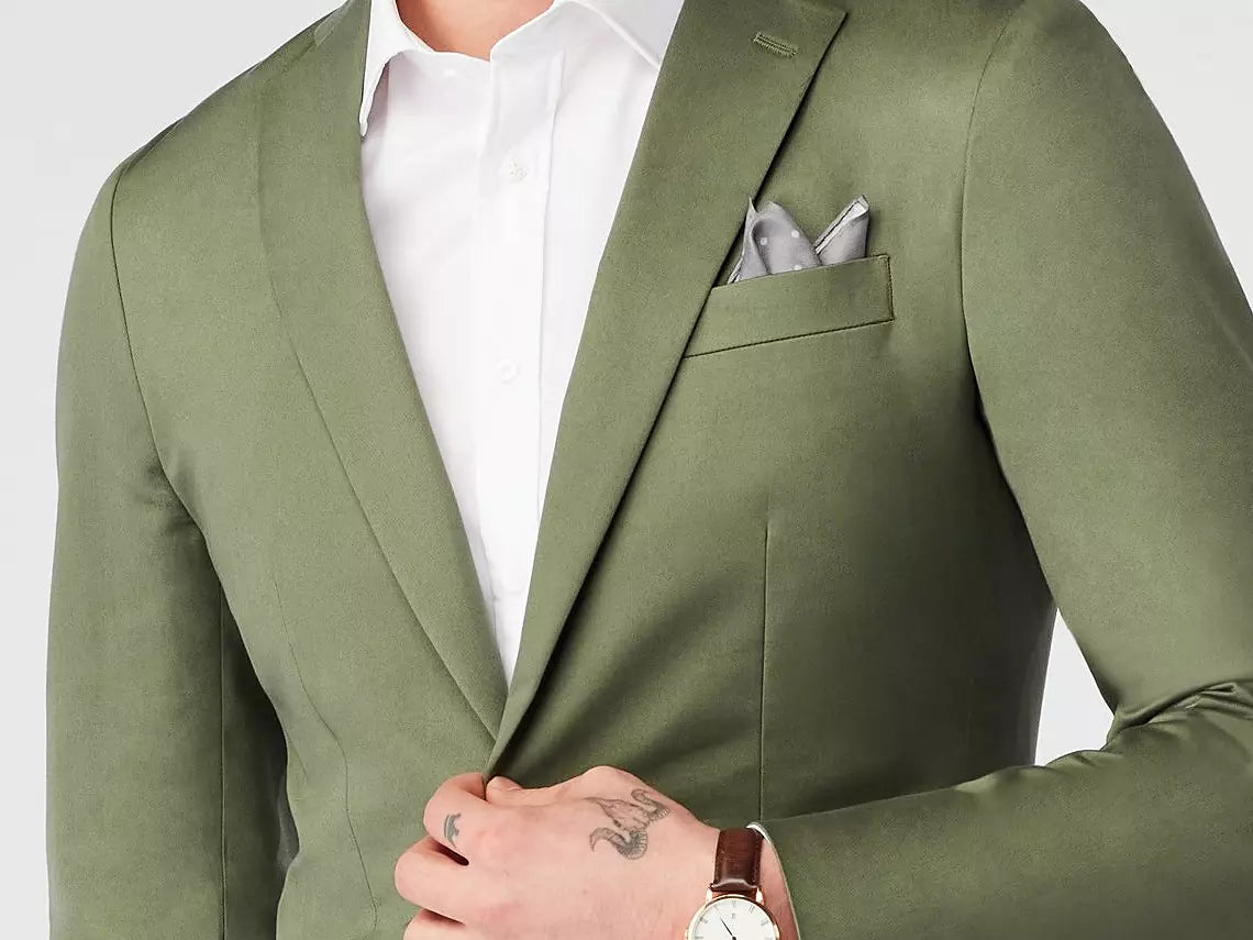 Hartley Cotton Stretch Olive Suit