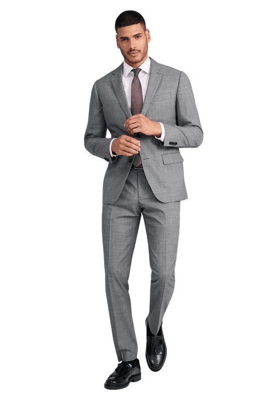 Hayle Sharkskin Gray Suit