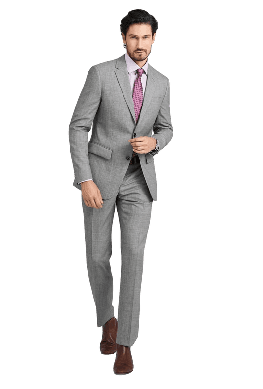 Hayle Sharkskin Light Gray Suit